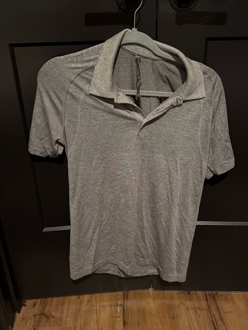 lululemon athletica Men's Light Gray Short-Sleeve Polo